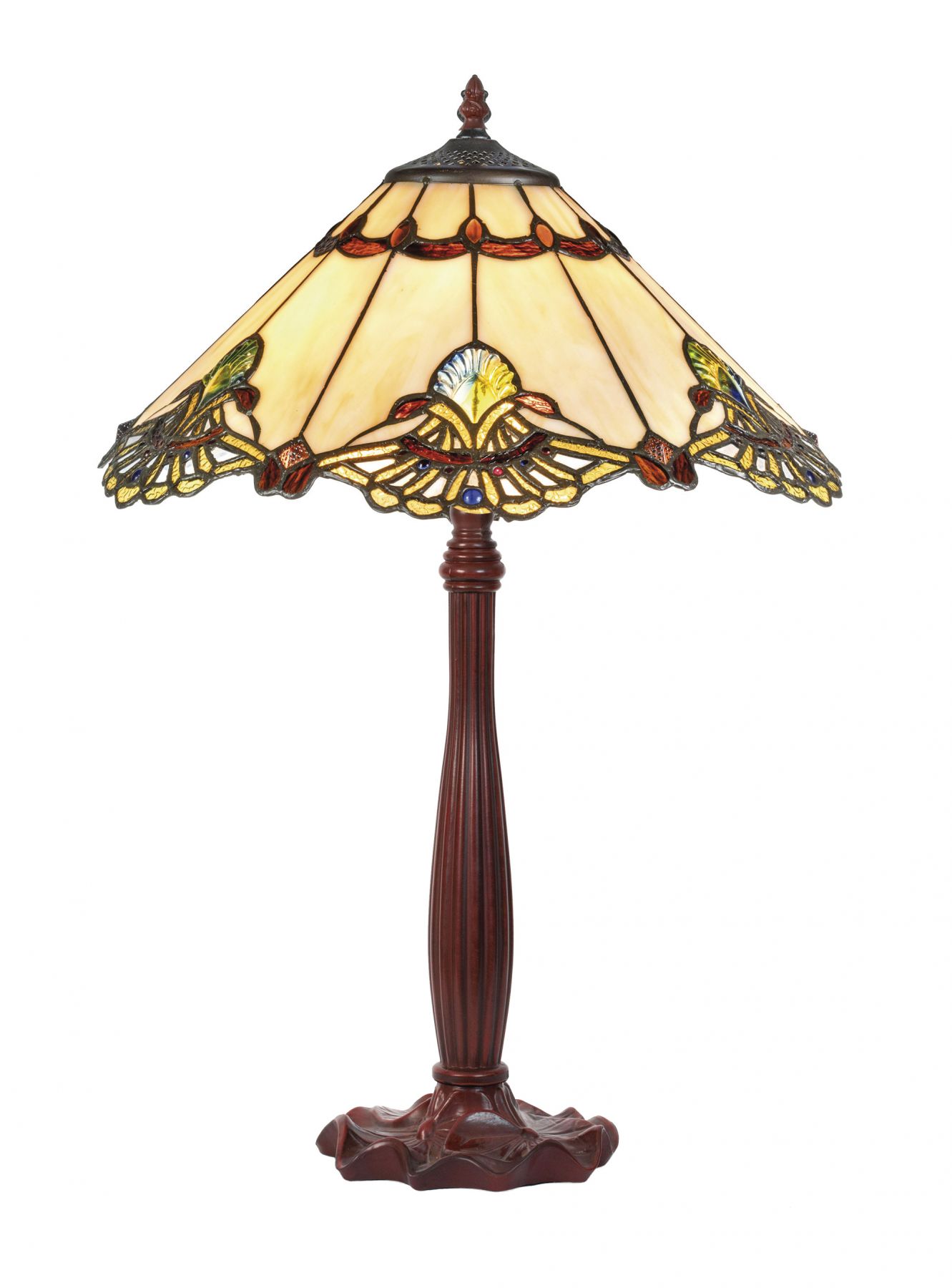 Lampada Stile Liberty da Tavolo Tiffany, 40cm 2 Lampada Stile Liberty da Tavolo Tiffany