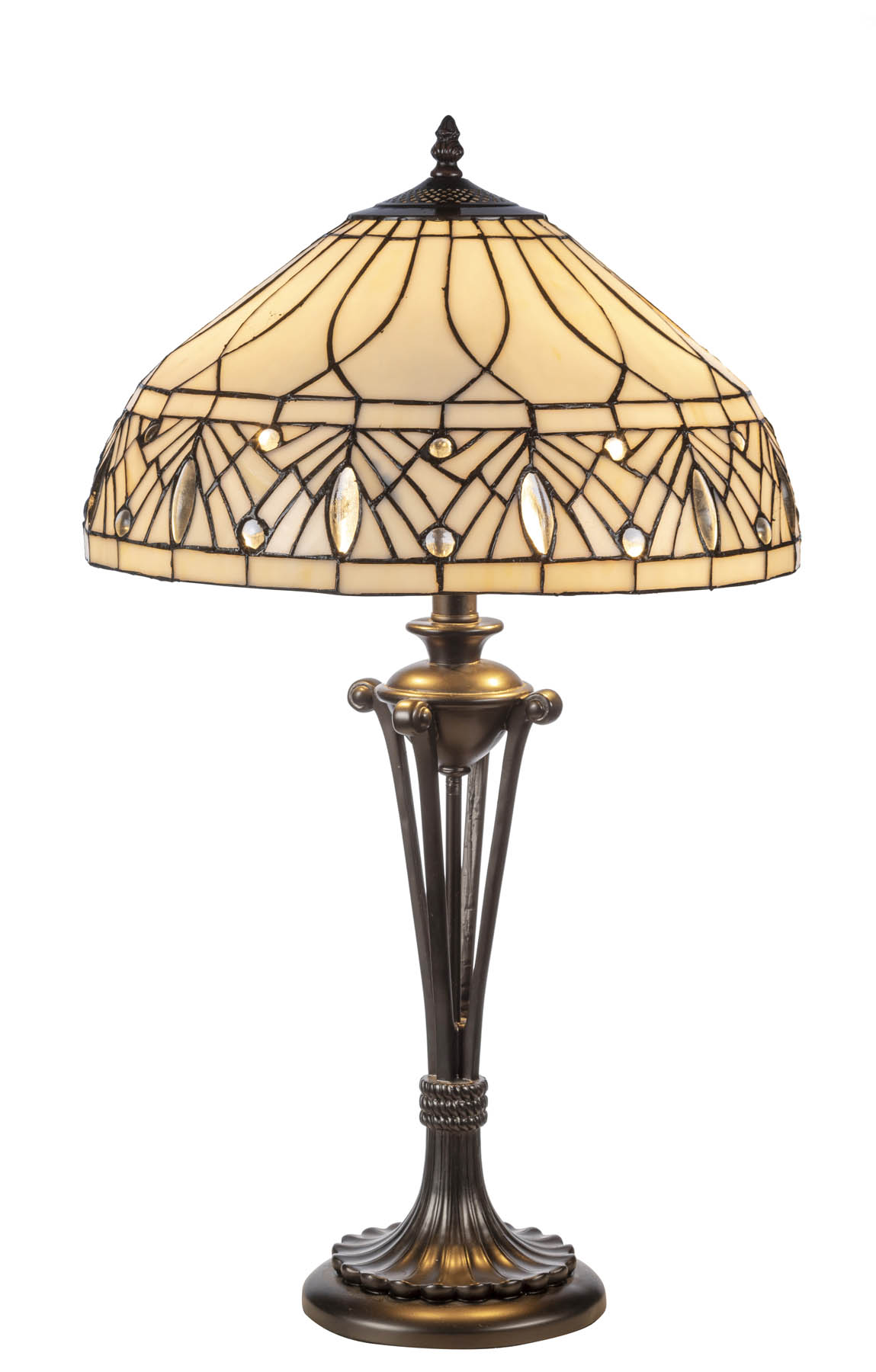 Lampada da Tavolo Vintage Classica Tiffany, 40cm 2 Lampada da Tavolo Vintage Classica Tiffany