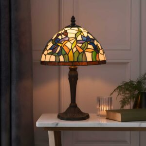 Abat Jour Fiori Blu e Viola Tiffany