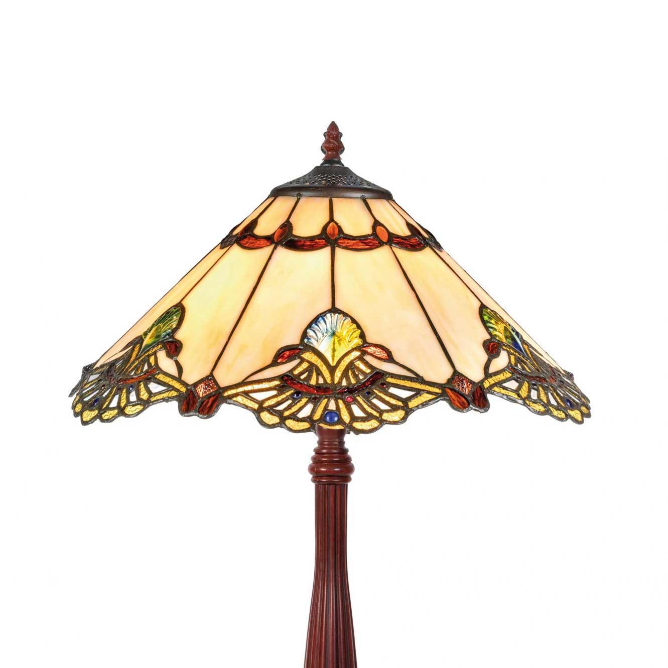 Lampada Stile Liberty da Tavolo Tiffany, 40cm 4 Lampada Stile Liberty da Tavolo Tiffany, paralume tiffany