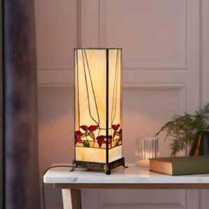 Lampada da Tavolo Parallelepipedo Floreale Tiffany