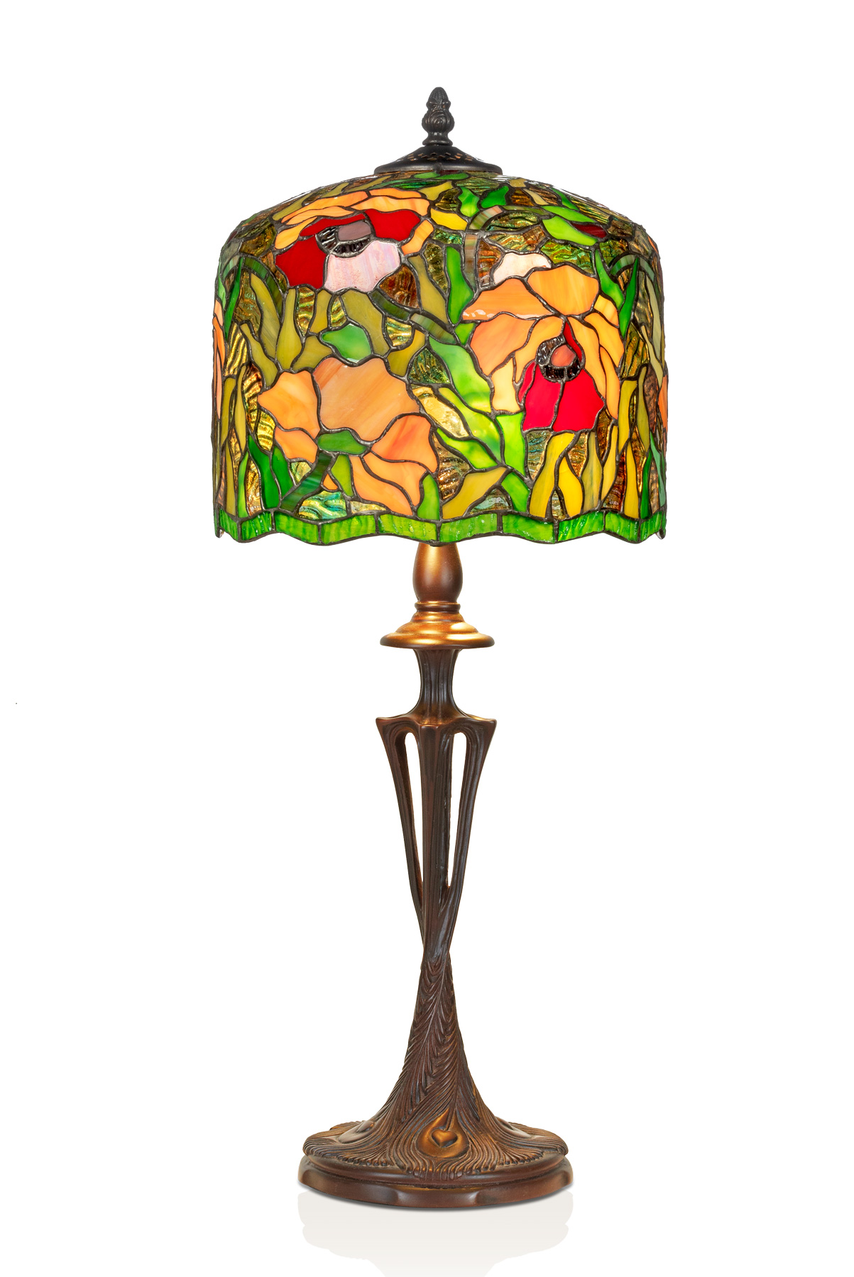 Lampada con Fiori Stile Liberty, 25cm 2 Lampada con Fiori Stile Liberty, 25cm - immagine 2