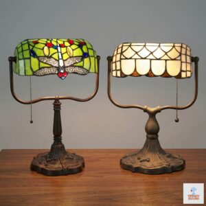 Lampade Tiffany Ministeriali da Banchiere o Churchill